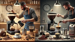 A-realistic-photographic-image-showing-the-common-mistakes-people-make-when-brewing-coffee-at-home-compared-to-a-coffee-shop-The-image-depicts-a-side.webp