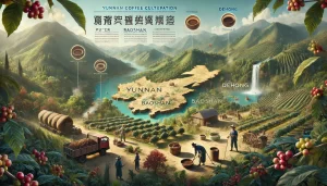 An-informative-scene-illustrating-the-distribution-of-coffee-cultivation-in-Yunnan-China-The-image-features-a-map-of-Yunnan-province-highlighting-k.webp