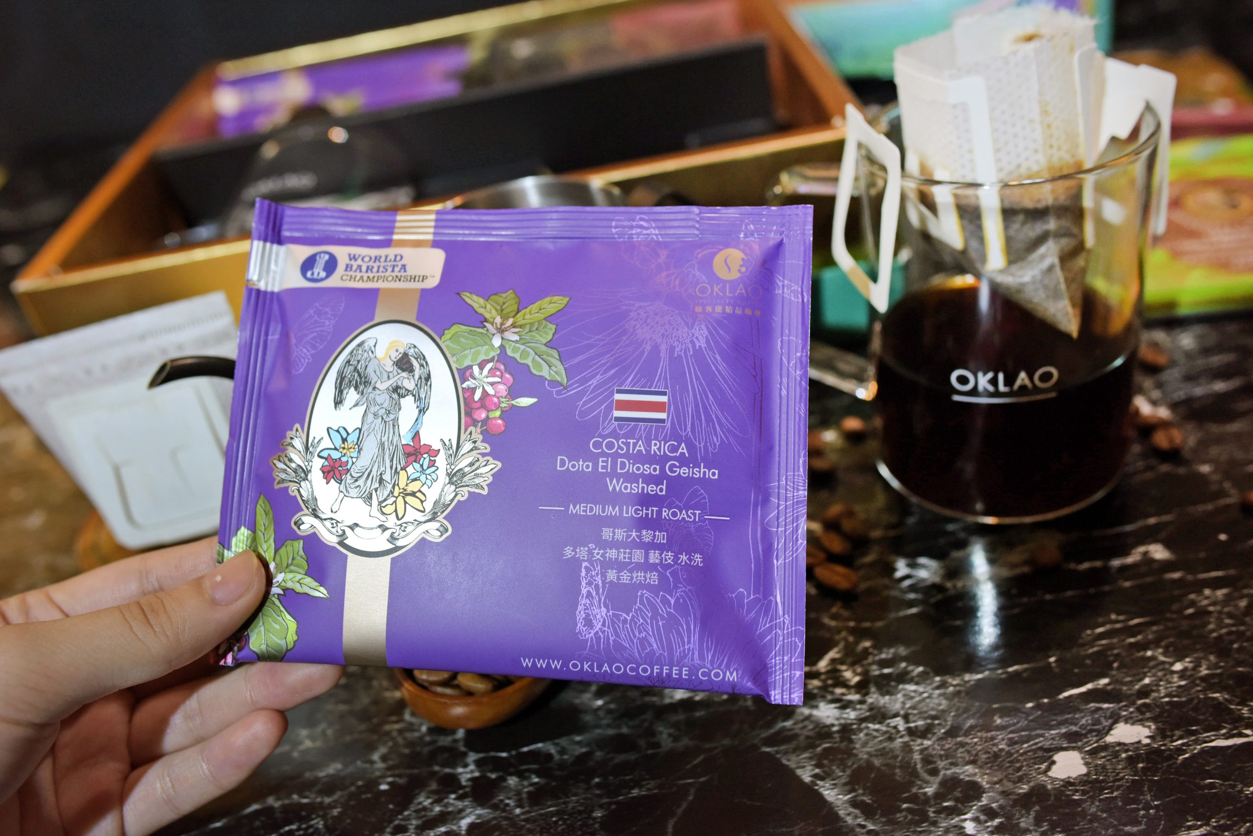 歐客佬 咖啡 2023中秋禮盒 掛耳專用杯 手沖壺 藝伎盛宴 Oklao Coffee 2023 Mid-Autumn Festival Gift Box Special Cup for Hanging Ears Hand Pour Pot Geisha Feast
