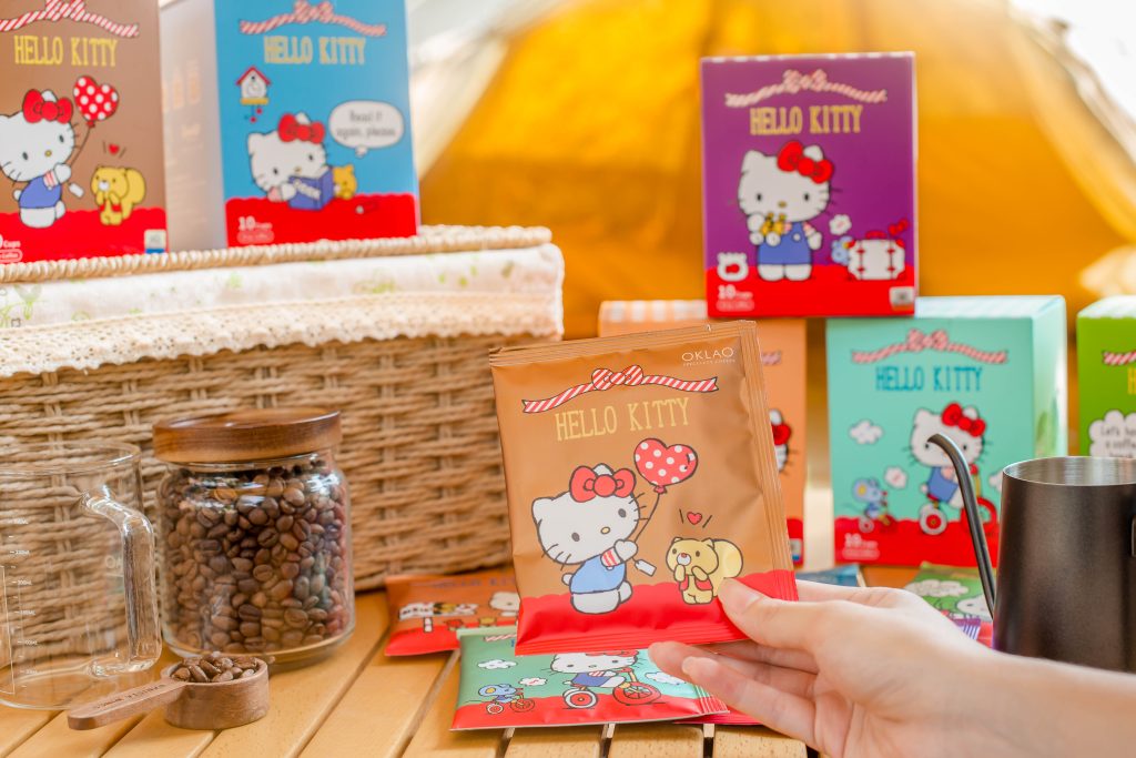 歐客佬 Hello Kitty 聯名精品 濾泡式 掛耳咖啡 禮盒 限量版 Oklao Hello Kitty co branded boutique filter type ear hanging coffee gift box limited edition