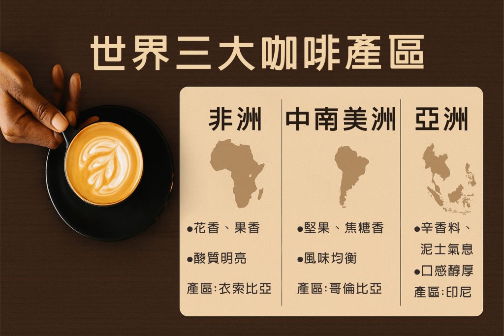 Three major coffee producing regions 咖啡知識家 衣索比亞 手沖咖啡 咖啡控必懂 風味探索 曼特寧風味2025咖啡推薦 咖啡知識 咖啡豆 咖啡豆推薦 精品咖啡 Ethiopia Hand dripped coffee Coffee lovers must know Flavor exploration Mandheling flavor 2025 coffee recommendation Coffee knowledge Coffee beans Coffee bean recommendation Specialty coffee