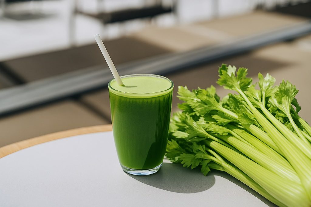 Celery Juice1749213323505 咖啡知識家 西芹汁 療癒力量 抗氧化物 纖維 黃酮 維生素C 抗氧化 抗發炎 西洋芹 Celery Juice Healing Power Antioxidants Fiber Flavonoids Vitamin C Antioxidant Anti Inflammation Celery