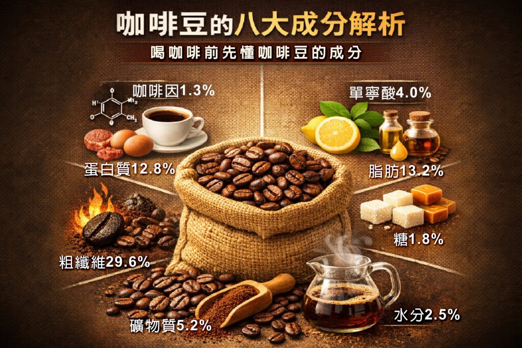 喝咖啡前先懂成分|完整解析咖啡豆的營養結構與風味形成 喝咖啡前先懂成分|完整解析咖啡豆的營養結構與風味形成