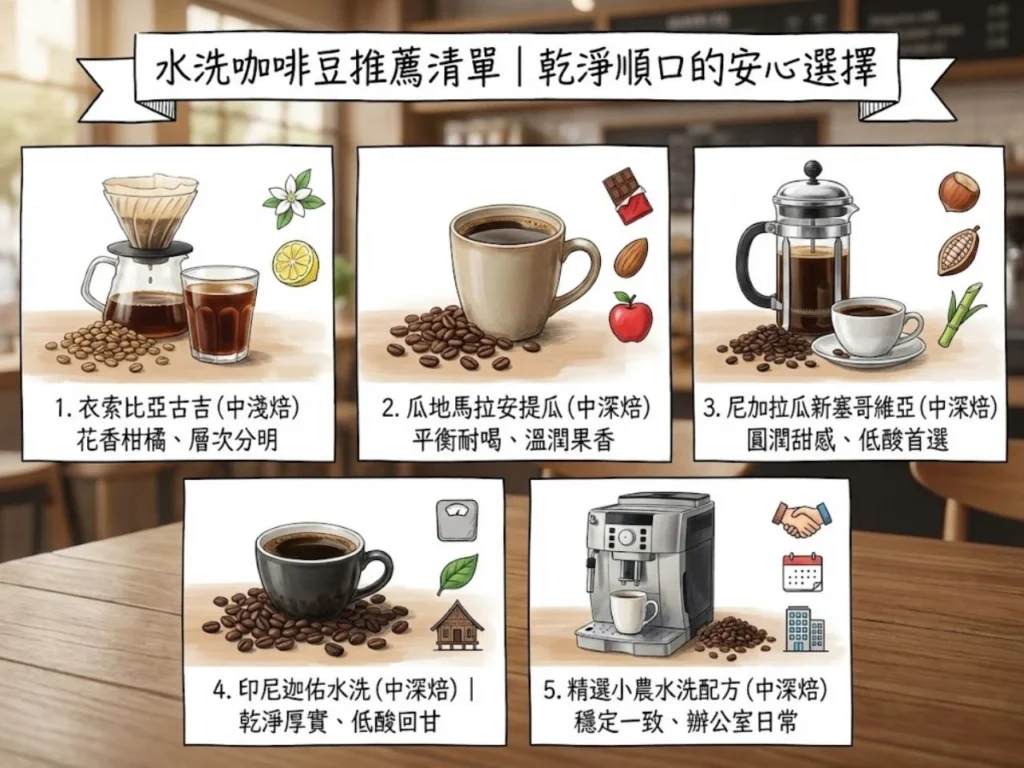 水洗咖啡豆推薦 水洗咖啡豆 精品咖啡豆推薦 手沖咖啡豆推薦 不酸咖啡豆推薦 水洗處理咖啡 咖啡處理法差異 中焙咖啡豆推薦 咖啡豆怎麼選 咖啡處理法