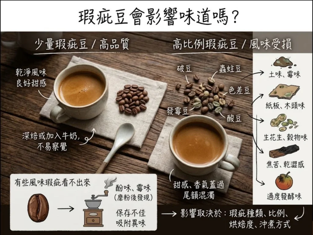 咖啡瑕疵豆 瑕疵豆 咖啡豆有破洞 咖啡豆黑黑的 咖啡豆有白點 咖啡豆發霉 白目豆 咖啡豆怪味、咖啡豆品質 咖啡豆受潮