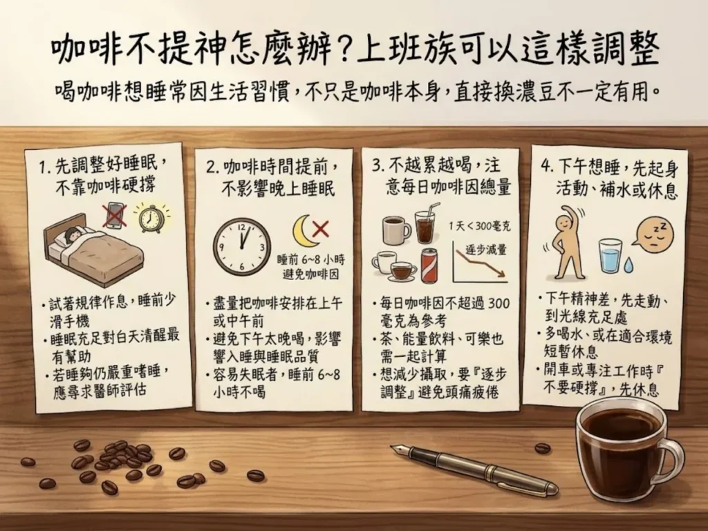 喝咖啡反而想睡覺 咖啡不提神 喝咖啡想睡覺 喝咖啡越喝越累 咖啡因耐受性 喝咖啡沒感覺 咖啡喝了沒用 咖啡因多久有效 喝咖啡還是想睡 喝咖啡提神
